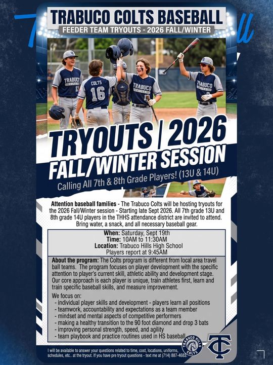 Questions? Text 714-887-4683 🗓️: Sept 19 🕙: 9:45-12noon 📍: Trabuco Hills Baseabll field Little league friendly!